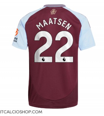 Aston Villa Ian Maatsen #22 Prima Maglia 2024-25 Manica Corta